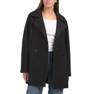 ICONS BY CINZIA ROCCA Black Virgin Wool Overcoat